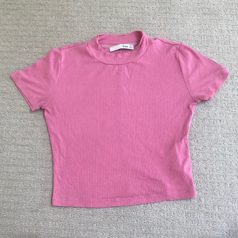 wilfred Nora pink ribbed tee
